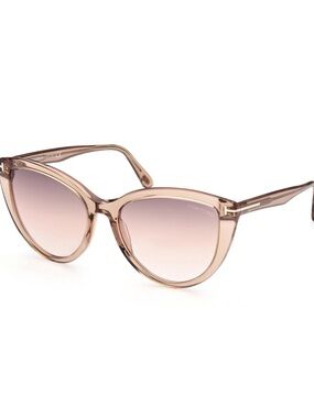 Tom Ford Isabella-02 Transparent Brown Sunglasses $405MSRP